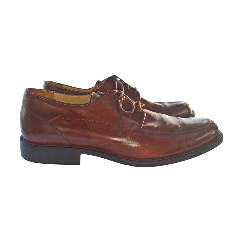 Johnston Murphy Signature Series Mens Brown LeatherToe Derby Shoes 10 M